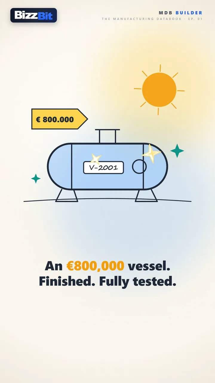 Still from EP 01 — The Manufacturing Databook: an €800,000 vessel, finished and fully tested